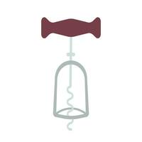 Flat corkscrew vector illustration