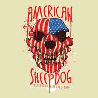 American Sheepdog detection and protection Vector Design