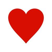 Red heart flat vector icon