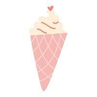 ice cream valentine's day design elements vector