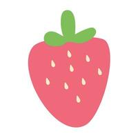 Fresh Organic Strawberries Fruit illustration vector