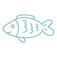 fishes outlined for coloring page vector