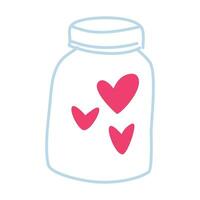 jar valentine's day design elements vector