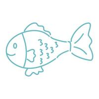 fish in doodle simple style vector
