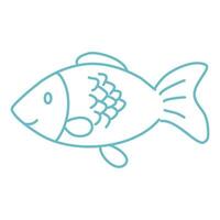 fish for a toddlers coloring book vector