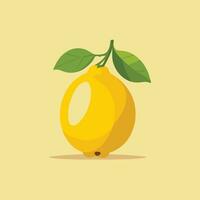 Lemon flat cartoon illustration vector