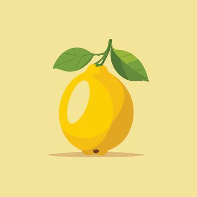 Lemon flat cartoon illustration