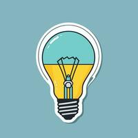 Light bulb idea creative thinking concept design vector