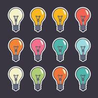 Light bulb idea creative thinking concept design vector