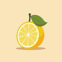 Lemon flat cartoon illustration vector