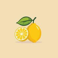 Lemon flat cartoon illustration vector