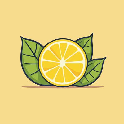 Lemon flat cartoon illustration