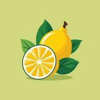 Lemon flat cartoon illustration vector