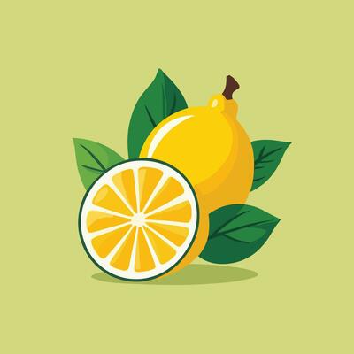 Lemon flat cartoon illustration