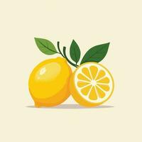 Lemon flat cartoon illustration vector