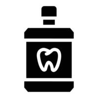 mouthwash Glyph Icon Background White vector