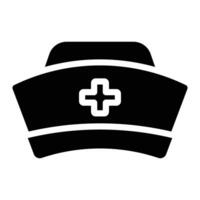 nurse Glyph Icon Background White vector