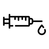 syringe Line Icon Background White vector