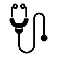 stethoscope Glyph Icon Background White vector