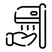 hand dryer Line Icon Background White vector