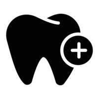 tooth molar Glyph Icon Background White vector