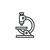 Microscope line icon isolated on white background vector