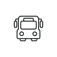 School bus line icon isolated on white background vector