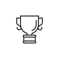 Trophy line icon isolated on white background vector