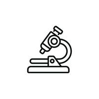 Microscope line icon isolated on white background vector