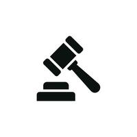 Gavel icon isolated on white background vector