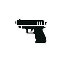 pistola armas icono aislado en blanco antecedentes vector