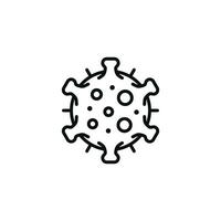 Virus line icon isolated on white background vector