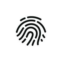 Finger print icon isolated on white background vector