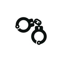 Handcuffs icon isolated on white background vector