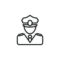 Police icon isolated on white background vector
