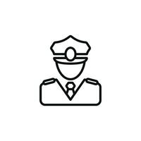 Police icon isolated on white background vector