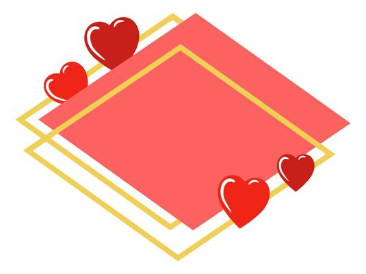 Heart Frame Background Valentines Day
