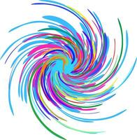 SPIRAL OF COLORS IN CIRCULAR SHAPE, SPEED CONCEPT. Modern abstract symbology illustration vector