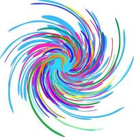 SPIRAL OF COLORS IN CIRCULAR SHAPE, SPEED CONCEPT. Modern abstract symbology illustration vector