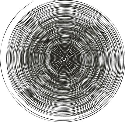 SPIRAL OF COLORS IN CIRCULAR SHAPE, SPEED CONCEPT. Modern abstract symbology illustration