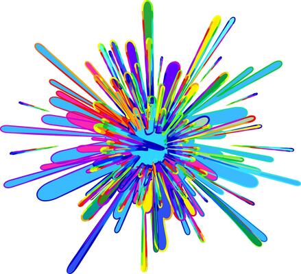 SPIRAL OF COLORS IN CIRCULAR SHAPE, SPEED CONCEPT. Modern abstract symbology illustration