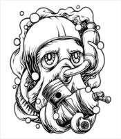 Octopus Motor Club illustration vector