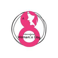 De las mujeres día vector logo modelo