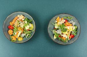 Pasta salad with vegetables. photo