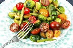 Vegetable salad with Brussels sprouts. photo