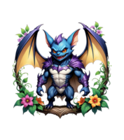 AI generated bat devil mascot png