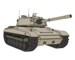 hoofd strijd tank kleur bladzijde. zand camouflage kleur. gepantserd vechten voertuig. speciaal leger vervoer. kleurrijk PNG gedetailleerd vector illustratie.