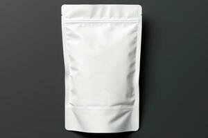 AI generated Coffee Bag Pouch mockup. Empty foil for food. AI Generated photo