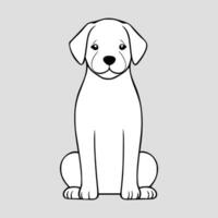 linda perro vector negro y blanco dibujos animados personaje diseño recopilación. blanco antecedentes. mascotas, animales