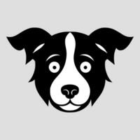 Cute dog vector black and white cartoon character design collection. White background. Pets, Animals.